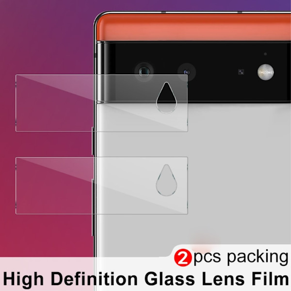 [2-PACK] Kameralinsskydd i Härdat Glas Google Pixel 6