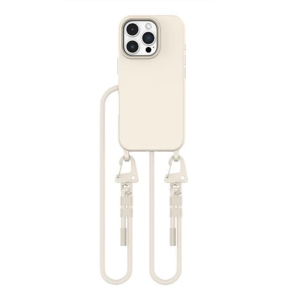 Tech-Protect iPhone 16 Pro Max mobiltelefon halskædebetræk Magsafe mavekæde - Latte Beige