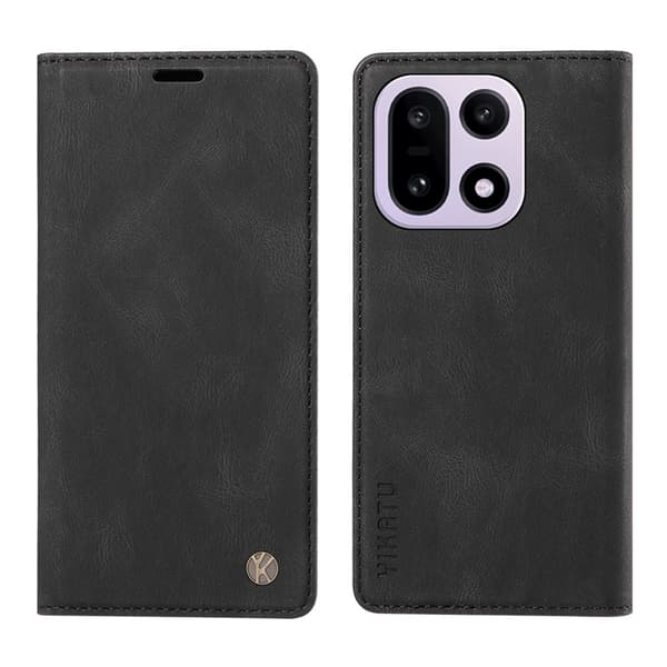 YIKATU OnePlus 15 5G Konstläder Plånboksfodral Skin-Touch Svart