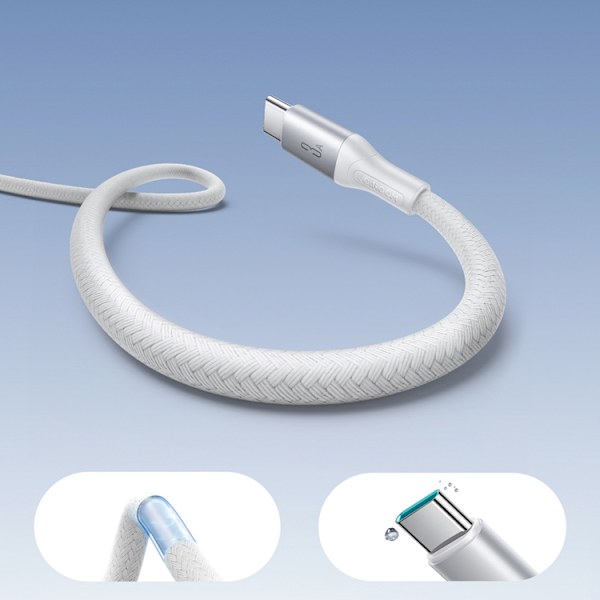 Joyroom USB-A - USB-C kabel 3A 1m Flash Series - Vit Vit