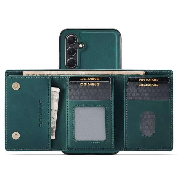DG.MING Samsung Galaxy S23 FE Konstläder Plånboksfodral Grön