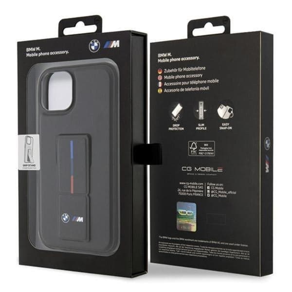 BMW iPhone 15/14/13 Mobilskal Grip Hot Stamp - Sort Black