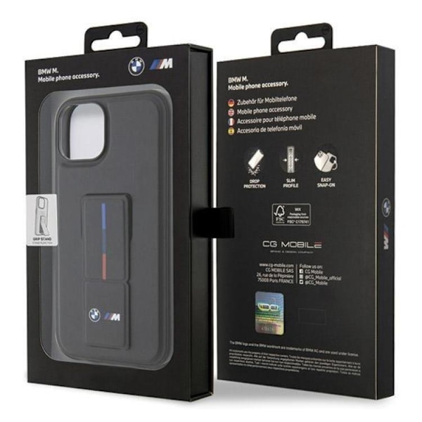 BMW iPhone 15/14/13 Mobilskal Grip Hot Stamp - Svart Svart