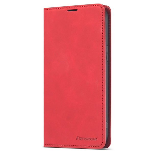 FORWENW iPhone 13 mini Plånboksfodral Konstläder - Röd