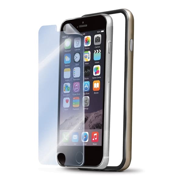 Celly Bumper Apple iPhone 6(S) Plus (Guld) + Skärmskydd Guld