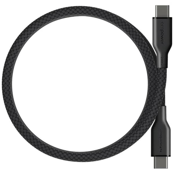 Empower by PanzerGlass USB-C til USB-C 240W Kabel Magnetisk 1.5m Racing - Sort Svart