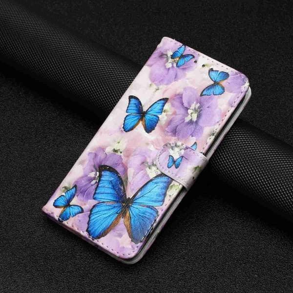 Plånboksfodral för Samsung Galaxy S26 Plus Konstläder - Lila Blomma
