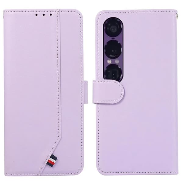 Sony Xperia 1 VII Plånboksfodral RFID-Skydd Konstläder - Lila