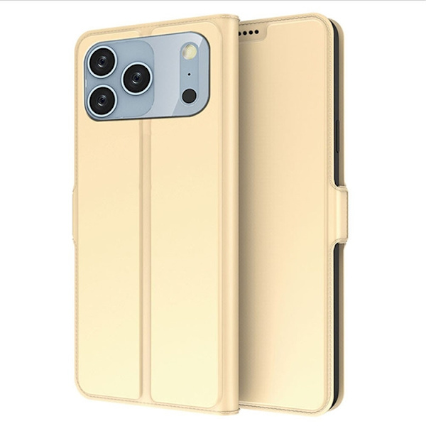 iPhone 17 Pro Plånboksfodral Shockproof - Guld Guld