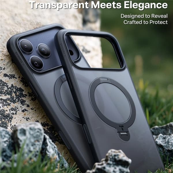 TORRAS Mobilskal till iPhone 17 Pro Max MagSafe Rotating Kickstand Svart