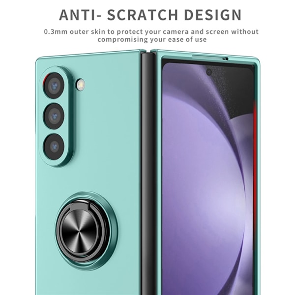 Mobilskal till Galaxy Z Fold7 Rotatable Ring Kickstand Blå