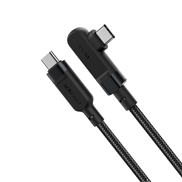 Acefast Vinklad USB-C till USB-C kabel 100W 2m - Svart Svart