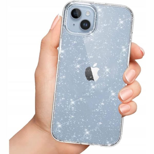Tech-Protect Galaxy S23 FE Mobilskal Flexair Hybrid - Glitter Transparent