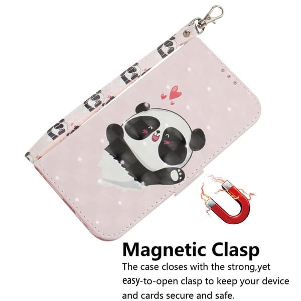 Plånboksfodral för Samsung Galaxy S26 Plus Konstläder - Love Heart Panda