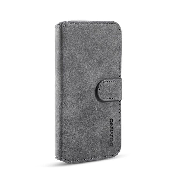 DG.MING Plånboksfodral Konstläder för iPhone 11 Pro - Grå