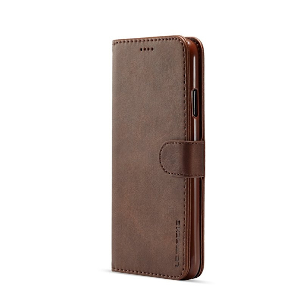 LC.IMEEKE iPhone XR Plånboksfodral i Konstläder - Brun