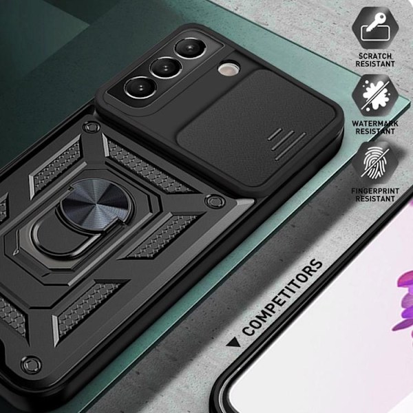 Ring KickStand Skal Galaxy S22 Plus 5G - Musta Black
