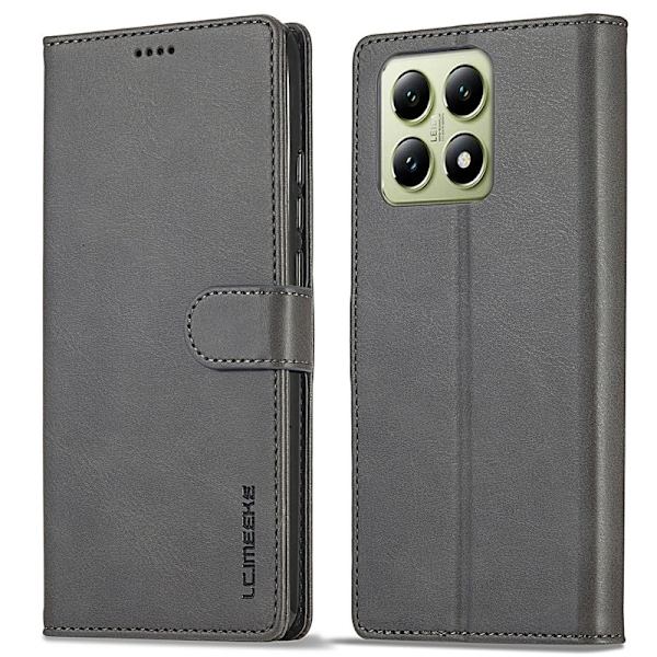 LC.IMEEKE Xiaomi 14T Plånboksfodral Konstläder - Grå