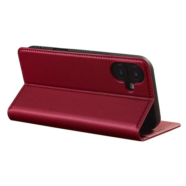 LC.IMEEKE L1 Series iPhone 17 Plånboksfodral Konstläder - Röd Röd