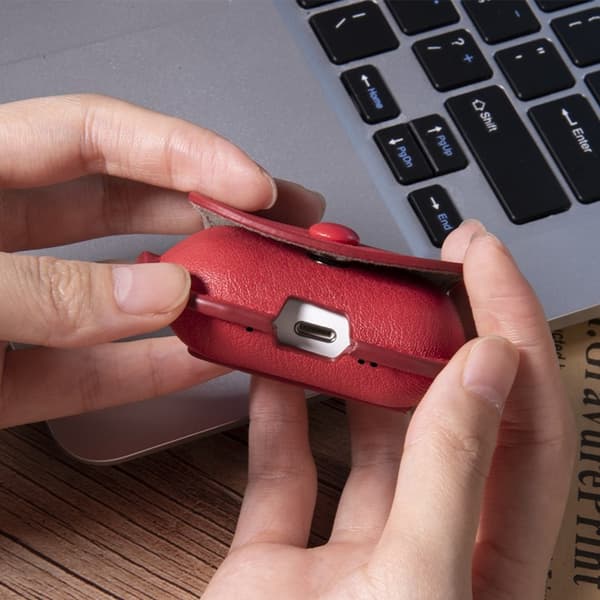 Mobilskal till AirPods Pro 3 Ryggsäck Läder + PC - Brun Brun