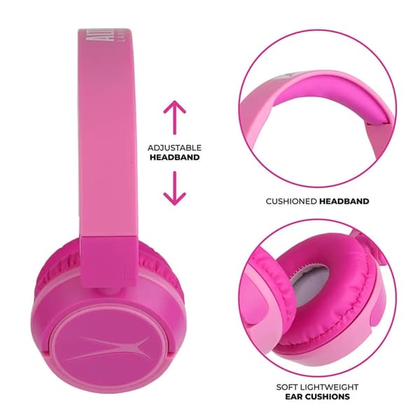Altec Lansing Trådlösa hörlurar för barn On-Ear - Rosa Rosa