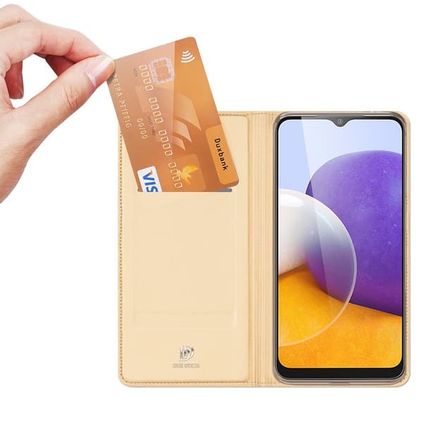 Dux Ducis Skinpro Plånboksfodral Galaxy A22 4G - Gold Guld