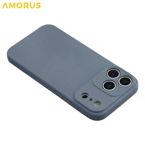 AMORUS Mobilskal till iPhone 17 Pro Precise Cutouts TPU Fiber - Grå Grå