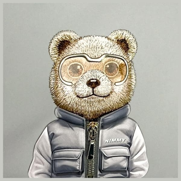 Nimmy Axelväska Crossbody Cool & Cute 2.0 Bear - Grå Grå