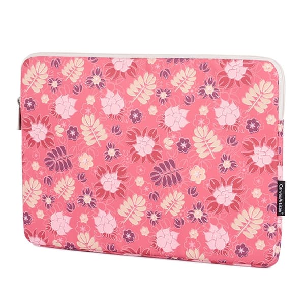 CANVASARTISAN Datorfodral 15'' Printing Leaf Flower H24-01 - Rosa Rosa