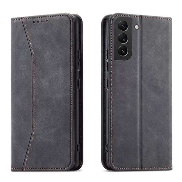 Galaxy S22 Plus Lompakkokotelo Magnet Fancy - Musta Black