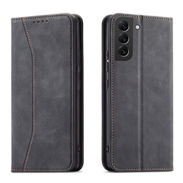 Galaxy S22 Plus Magnet Fancy Pungetui - Sort Black