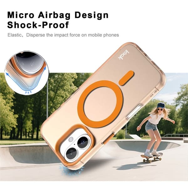 IMAK Mobilskal till iPhone 17 MagSafe Anti Drop - Orange Orange