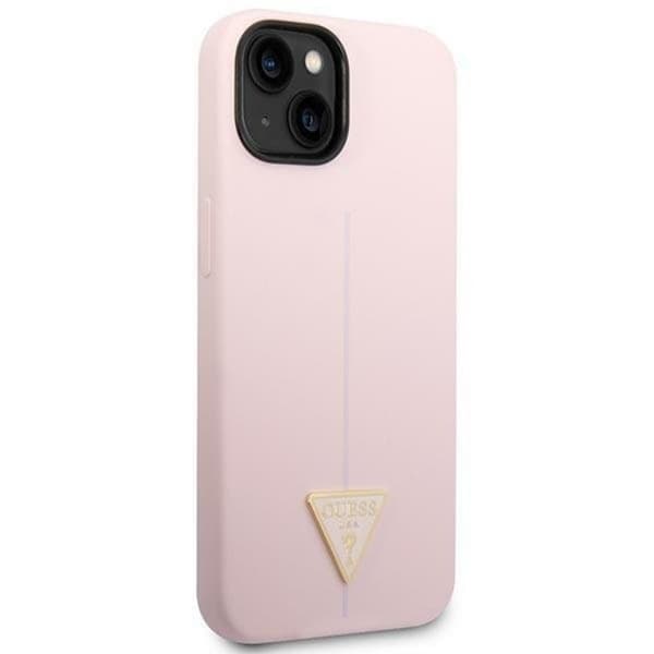 GUESS iPhone 14 Plus -kuori Silicone Triangle - Lila Lila