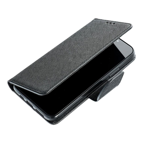 Galaxy A53 5G lompakkokotelo Fancy Eco Leather - Musta