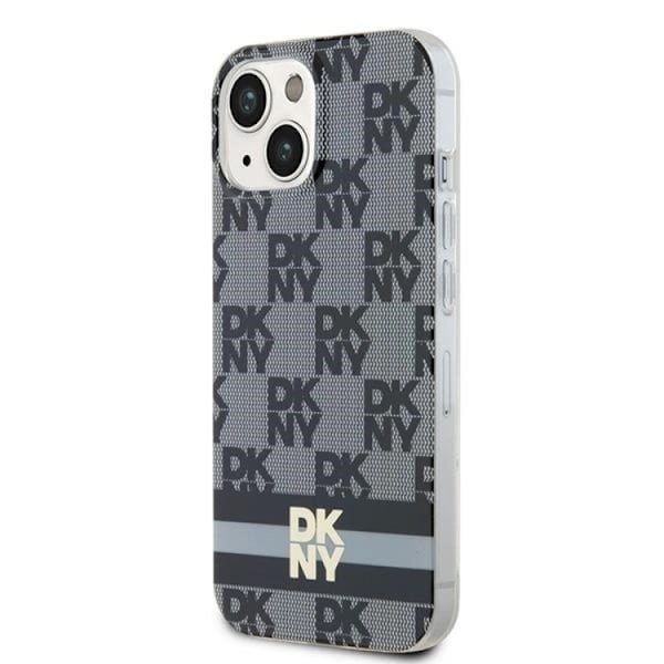 DKNY iPhone 15/14/13 Mobilskal Magsafe IML Checkered Mono Pattern Svart