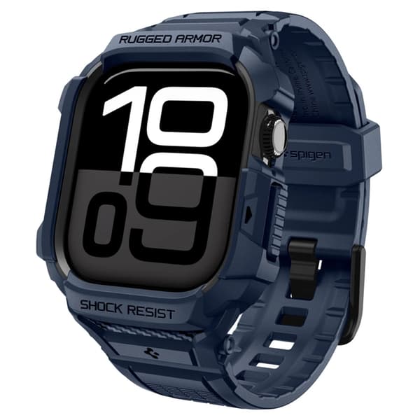 Spigen Apple Watch 42 mm Series 10 Etui Rugged Armor Pro - Navy Blå