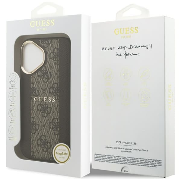 Guess Mobilskal till iPhone 17 Magsafe Stripe - Brun Brun