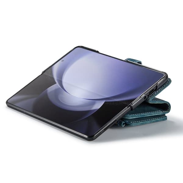 CASEME Konstläder Plånboksfodral för Samsung Galaxy Z Fold5 5G - Blå