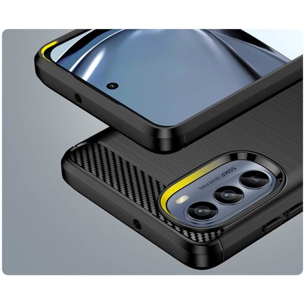 Telefontaske til Motorola Moto G62 5G Carbon - Sort Black