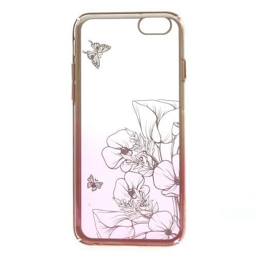Crawford Cover med Swarovski-sten til iPhone 6 / 6S - Flower & Roséguld