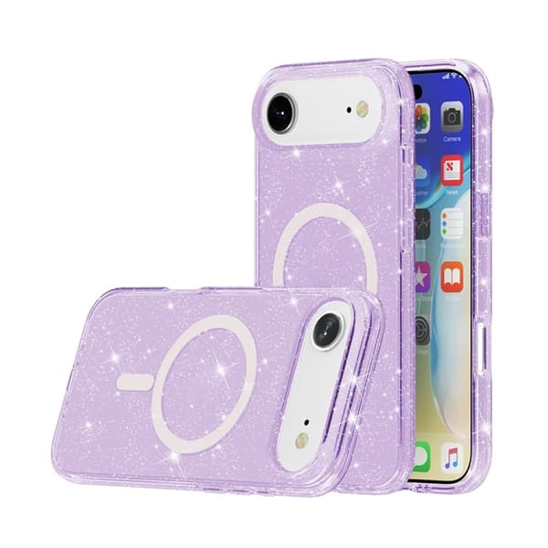 Mobilskal till iPhone Air MagSafe Puderglitter - Lila Lila