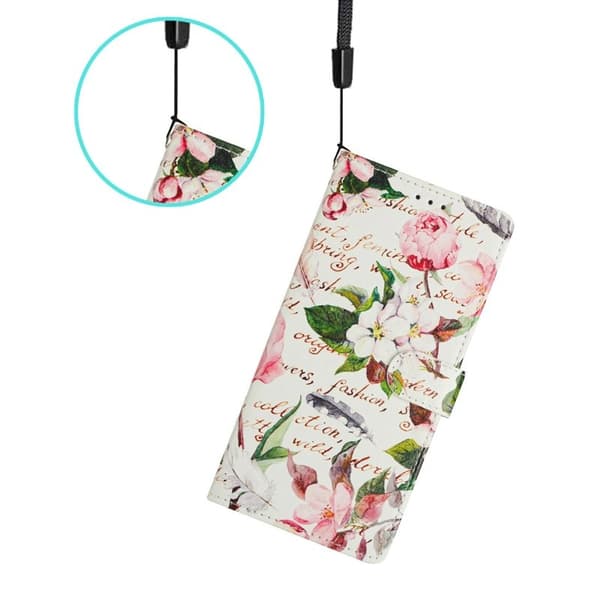Samsung Galaxy S26 Edge Plånboksfodral Mönstertryck Flip Konstläder Grön Blommor