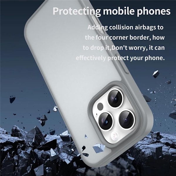 Mobilskal till iPhone 16 Pro Max Skin Touch Matte - Silver Silver