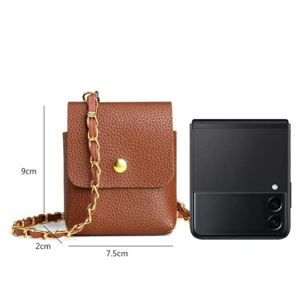 Galaxy Z Flip 4/Z Flip 3 Halskædeetui Crossbody - Sort Black