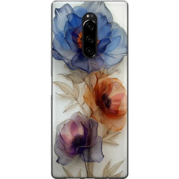 Mobilcover til Sony Xperia 1 med silkeblomster