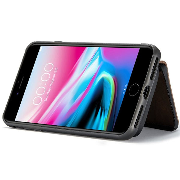 JEEHOOD Mobilskal till iPhone 7 Plus/8 Plus 2-i-1 Chockresistent Brun