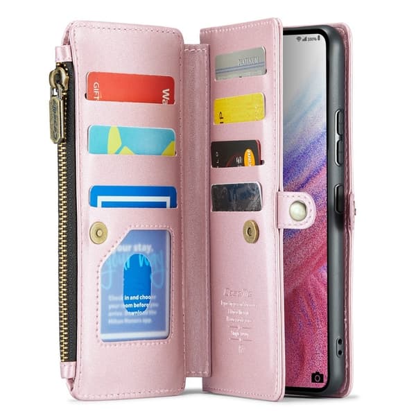 CASEME Plånboksfodral Konstläder för Samsung Galaxy A53 5G - Rosa