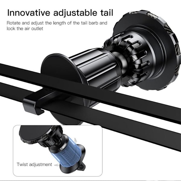 Forcell Magnetisk Bilholder Til Luftventil MagElite F-Grip - Sort Black