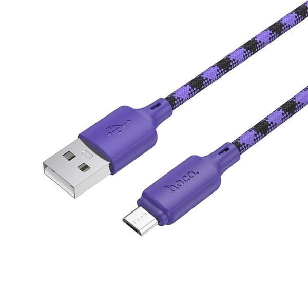 HOCO USB-A til Micro-USB Kabel 2.4A 1m Nylon X116 - Gradient Lilla Lila