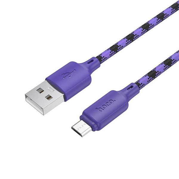 HOCO USB-A till Micro-USB Kabel 2.4A 1m Nylon X116 - Gradient Lila
